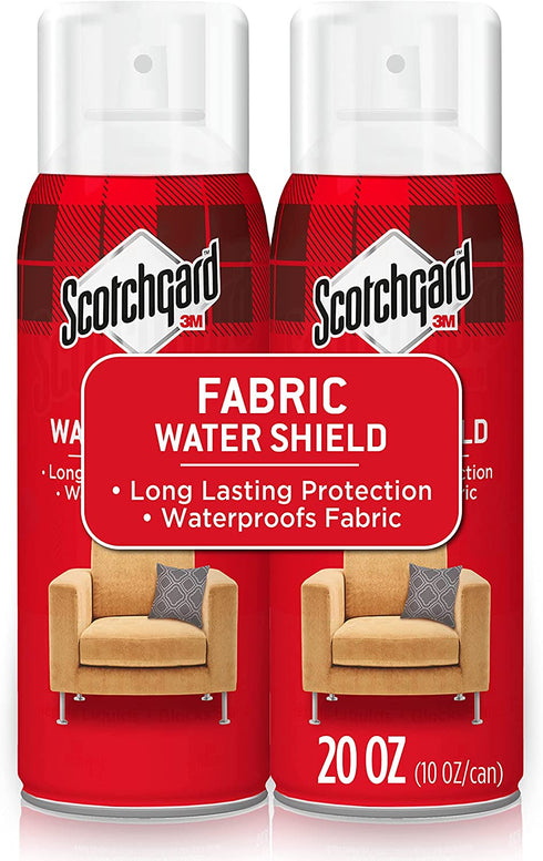 Scotchgard Fabric Water Shield, 20 Ounces (Two, 10 Ounce Cans), Repels Water, Ideal for Couches, Pillows, Furniture, Shoes and More, Long Lasting Protection