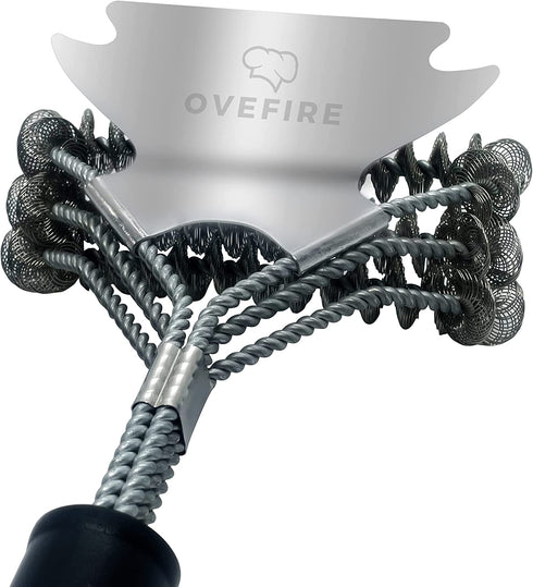 Grill Brush and Scraper Safe BBQ Brush Bristle Free or Wire Cleaning Brush & Scrubber - Stainless Steel and Heavy Duty Grill Cleaner for All Grill Grates - Ideal Grill Accessories & Gifts