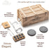 Whiskey Stones Gift Set for Men | Whiskey Glass and Stones Set with Rustic Wooden Crate, 8 Granite Whiskey Rocks Chilling Stones, 10oz Whiskey Glasses | Whiskey Gift for Men, Dad, Husband, Boyfriend
