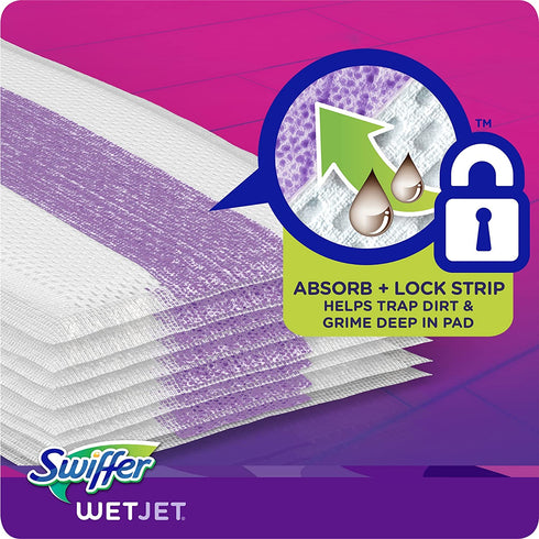 Swiffer Wetjet Hardwood Mop Pad Refills for Floor Mopping and Cleaning, All Purpose Multi Surface Floor Cleaning Product, 17 Count
