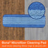 Bona Microfiber Pad 3-Pack includes Dusting, Cleaning, and Deep Cleaning Pad, for Hardwood and Hard-Surface Floors, fits Bona Family of Mops