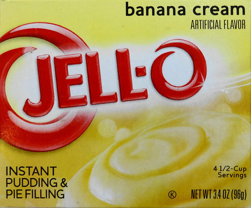 Jell-O Instant Pudding & Pie Filling, Banana Cream, 3.4-Ounce Boxes (Pack of 4)