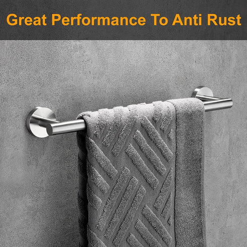 Nolimas Polished Chrome Bath Towel Bar Single Bars Towel Rack Rod Classic Wall Mounted Stainless Steel Bathroom Towel Bar Toilet Kitchen Towel Shelf Single Layer,16inch