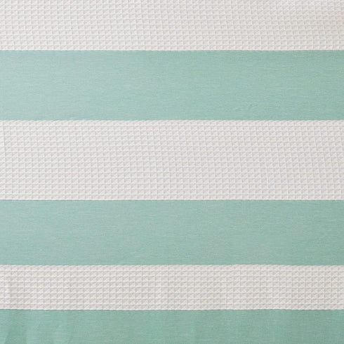 Madison Park Spa Waffle Shower Curtain Pieced Solid Microfiber Fabric with 3M Scotchgard Water Repellent Treatment Modern Home Bathroom Decorations, Stall 54X78", Aqua