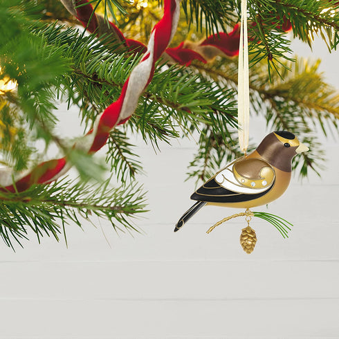 Hallmark Keepsake Christmas Ornament 2021, 2.87 in, The Beauty of Birds Evening Grosbeak
