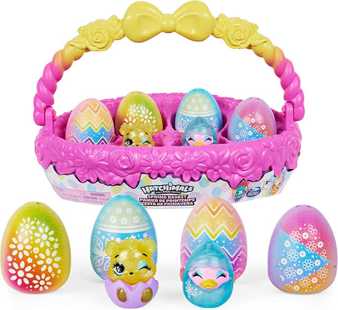 Hatchimals CollEGGtibles, Spring Toy Basket with 5 and 3 Pets, Easter Gift for Kids 5 and up