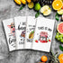 Funny Kitchen Towels and Dishcloths Sets of 4 for Housewarming,White Dish Towels for Home Decor,Cute Towels Drying Dishes - Decorative Tea Towels,Hand Towels,Waffle Towels