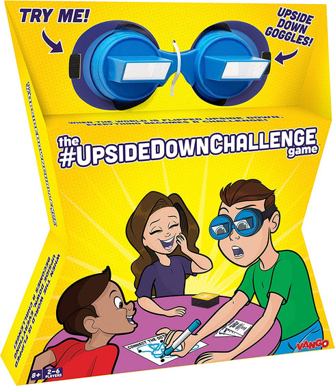 The UpsideDownChallenge Game for Family & Kids - Complete Fun Challenges with Upside Down Goggles - Hilarious Fun Game for Game Night and Parties - Ages 8+
