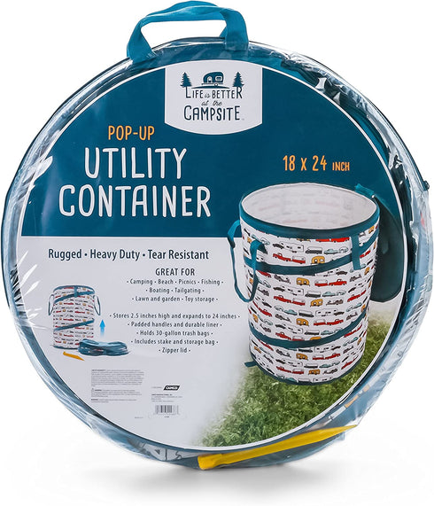 Camco 42986 Pop Up Recycle Container (18" x 24" Print), 1 Pack, Large