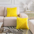 Home Brilliant Yellow Fur Pillow Covers Furry Fuzzy Accent Throw Pillow Covers Easter Decorations Decorative for Couch Sofa Bed, Set of 2 (18 x 18 Inch, Yellow)