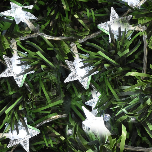 100 LED Star String Lights, Cool White Fairy Lights Christmas Set, 49 Feet, 8 Modes Plug for Indoor Outdoor Decorative Holiday Use, Christmas Tree, Gardens, Weddings, Bedroom Decorations UL Certified