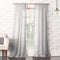 No. 918 Tayla Crushed Texture Semi-Sheer Rod Pocket Curtain Panel, 50" x 95", Gray
