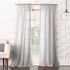 No. 918 Tayla Crushed Texture Semi-Sheer Rod Pocket Curtain Panel, 50" x 95", Gray