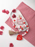 Valentine™s Day Wood Bead Garland with Tassels and Love Heart Shaped Wooden Embellishments Rustic Farmhouse Tiered Tray Wedding Decorations Home Decor (Red & White Love)