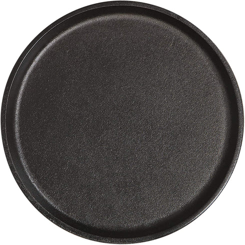 Lodge Cast Iron 9.25" Round Handless Serving Griddle, Black