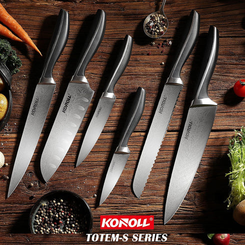 KONOLL Utility knife 5-Inch Paring knife Kitchen Fruit Knife High Carbon Steel Cutting Knife