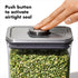 OXO Steel POP Container Short Rectangle- 1.7 Qt for Brown Sugar, Dried Beans and More