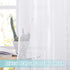 RYB HOME White Sheer Curtains 84 inch Length 2 Panels Set, Semi Sheer Linen Curtains Privacy Natural Linen Blend Drapes Sunlight Filtering for Living Room Bedroom Patio Door, W 52 x L 84
