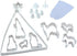 Fox Run Nativity Scene Cookie Cutter Bake Set and Icing Kit for Christmas Gingerbread, 21-Piece, Metallic
