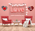 CYNOSA Valentines Day Door Sign Front Door Decorations Black and White Buffalo Plaid Heart Love Hanging Sign Printed Wooden Door Hanger Wreath Outdoor Wall Decor