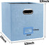 4 Pack 13.25 x 13.25 2021 NEW extra Large Collapsible Storage Bins Cube Storage Foldable Shelf Basket with Handles Exquisite for Organizing Toys Clothes Office Home Decor (Light Blue)