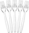 Plasticpro Clear Plastic Forks Disposable Cutlery Utensils 300 Count