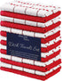 Avalon Kitchen Towels Set (Value Pack of 14) 15x25 Inch 100% Ring Spun Cotton Dish Towels Absorbent, Soft and Reusable Tea Towels, Bar Towels for Multipurpose use in Kitchen and Home (Red)