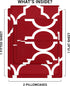 Utopia Bedding Printed Queen Sheet Set - 1 Fitted Sheet, 1 Flat Sheet and 2 Pillowcases - Soft Brushed Microfiber Fabric - Shrinkage and Fade Resistant (Queen, Burgundy Quatrefoil with White Pattern)