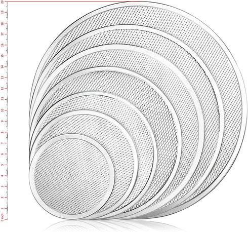 New Star Foodservice 50950 Restaurant-Grade Aluminum Pizza Baking Screen, Seamless, 12-Inch, Pack of 6