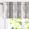 DriftAway Adrianne Damask and Floral Pattern Window Curtain Valance 52 Inch by 20 Inch Beige and Gray