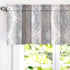 DriftAway Adrianne Damask and Floral Pattern Window Curtain Valance 52 Inch by 20 Inch Beige and Gray