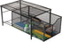 Mind Reader 'CABASKDR' Black Metal Mesh Storage Basket with Sliding Drawer and Steel Mesh Platform On Top