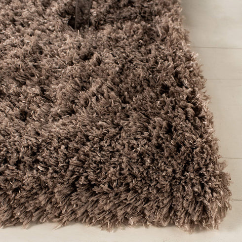 Safavieh Polar Shag Collection PSG800C Solid Glam 3-inch Extra Thick Area Rug, 3' x 5', Mushroom