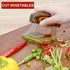 Amhoo Pizza Cutter Chef Mezzaluna Knife Handle Color Wood Grip Sharp Rocker Slicer Stainless Steel Blade Salad Onion Vegetable Chopper with Holder Base Christmas Gifts