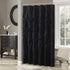 Laurel Black Shower Curtain , Solid Transitional Shower Curtains for Bathroom , 72 X 72