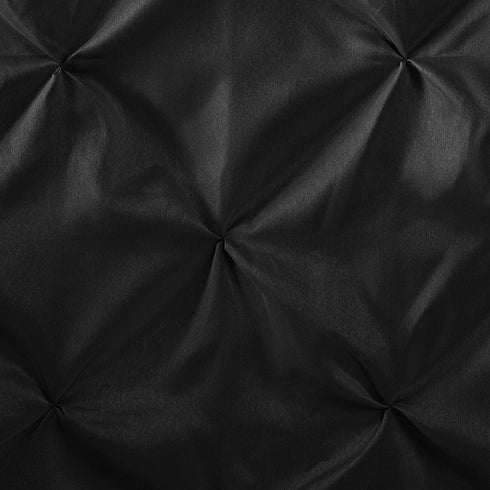 Laurel Black Shower Curtain , Solid Transitional Shower Curtains for Bathroom , 72 X 72