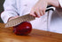 Mercer Culinary Millennia White Handle, 7-Inch Granton Edge, Santoku Knife