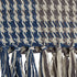 DII French Blue & Gray Houndstooth Plaid Throw, 50x60 with 2.5" Fringe