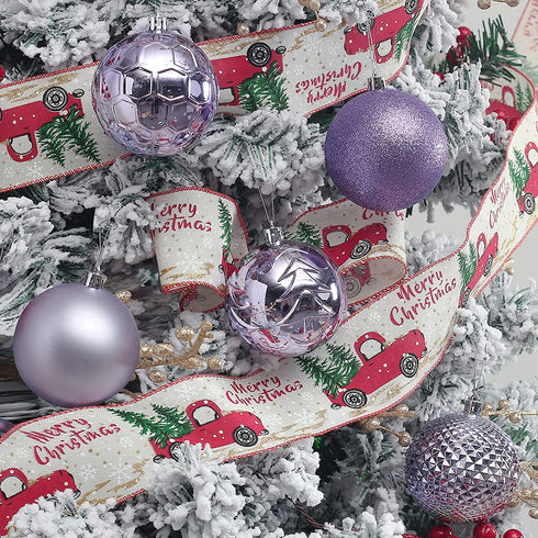 MoonXmas 20PCS Christmas Ball Ornaments Set, Shatterproof Decorations for Xmas Tree, Home Decor for Party, Holiday, Wedding, Anniversary, Halloween, Xmas Ornament - 3.14"/80MM, Purple.