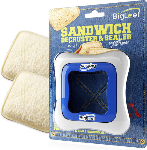 Sandwich Cutter, Sealer and Decruster for Kids - Remove Bread Crust, Make DIY Pocket Sandwiches - Non Toxic, BPA Free, Food Grade Mold - Durable, Portable, Easy to Use (Square)