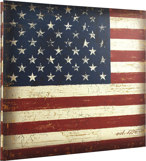 MCS MBI 13.5x12.5 Inch Americana Collection Scrapbook Album with 12x12 Inch Pages, Vintage Flag Theme (860105)