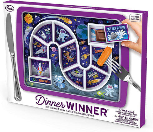 Genuine Fred Dinner Kids Food Tray, Standard, Outer Space