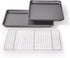 Chicago Metallic Professional Non-Stick Cookie/Jelly-Roll Pan Set with Cooling Rack, 17-Inch-by-12.25-Inch