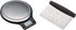Amazon Basics Stainless Steel Digital Kitchen Scale with LCD Display, Batteries Included & Bowl Scraper/Chopper Stainless Steel