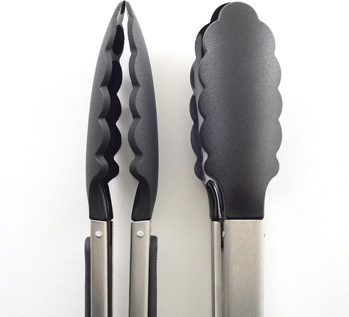 Norpro 12-Inch Grip-EZ Tongs, 12 Inch, Silver