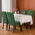 subrtex Dining Chair Slipcovers Various Jacquard Stretch Chair Covers Removable Parsons High Back Chair Protector for Kitchen (Pack of 4, Various Green)