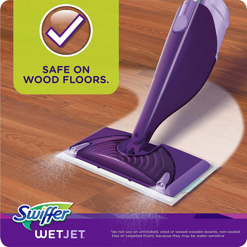 Swiffer Wetjet Hardwood Mop Pad Refills for Floor Mopping and Cleaning, All Purpose Multi Surface Floor Cleaning Product, 17 Count