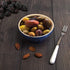Small Stoneware Bowls Set, 4 Packs, Ice Cream Bowls, Dessert, Dip and Prep Bowls, 6 Ounces 170ml, Imperial Blue/Cream