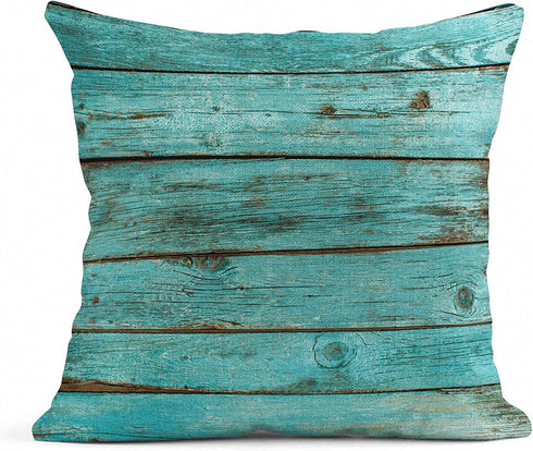Emvency Set of 4 Throw Pillow Covers Summer Blue Ocean Theme Wood Grain Nautical Coastal Starfish Beach Navy Anchor Decorative Pillow Cases Home Decor Square 18x18 Inches Pillowcases