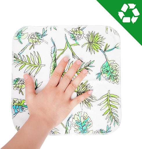 Reusable Paper Towels by Eco Buzz - Washable, Paperless, Zero Waste, 10 pack, for Kitchen, Thick and Strong Paperless Towel - Eco Friendly, 100% Cotton Absorbent Cloth Napkins